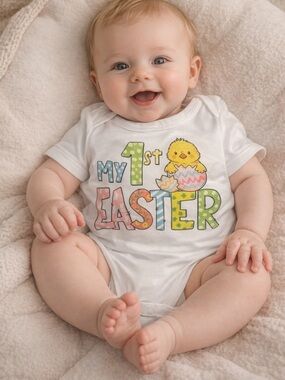 My 1st Easter Baby Onesie - Pastel Chick Design